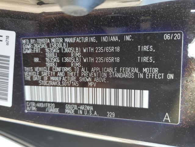 2020 Toyota Highlander L VIN: 5TDCZRAH3LS017145 Lot: 46655294