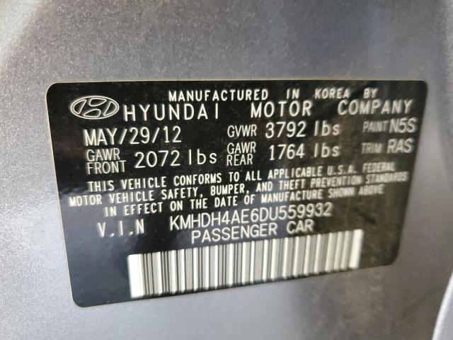 2013 Hyundai Elantra Gls VIN: KMHDH4AE6DU559932 Lot: 45369734
