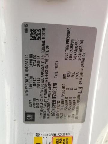 2015 Chevrolet Silverado C1500 VIN: 1GCNCPEH1FZ420178 Lot: 49071064