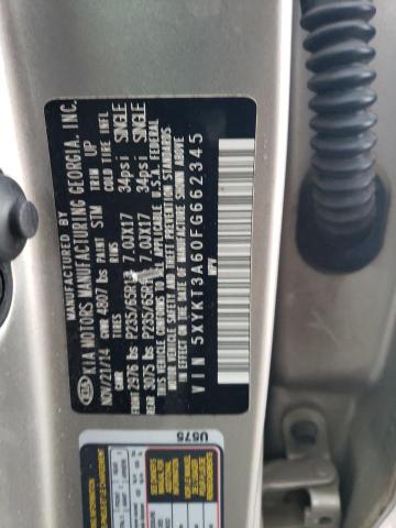 2015 Kia Sorento Lx VIN: 5XYKT3A60FG662345 Lot: 48530424