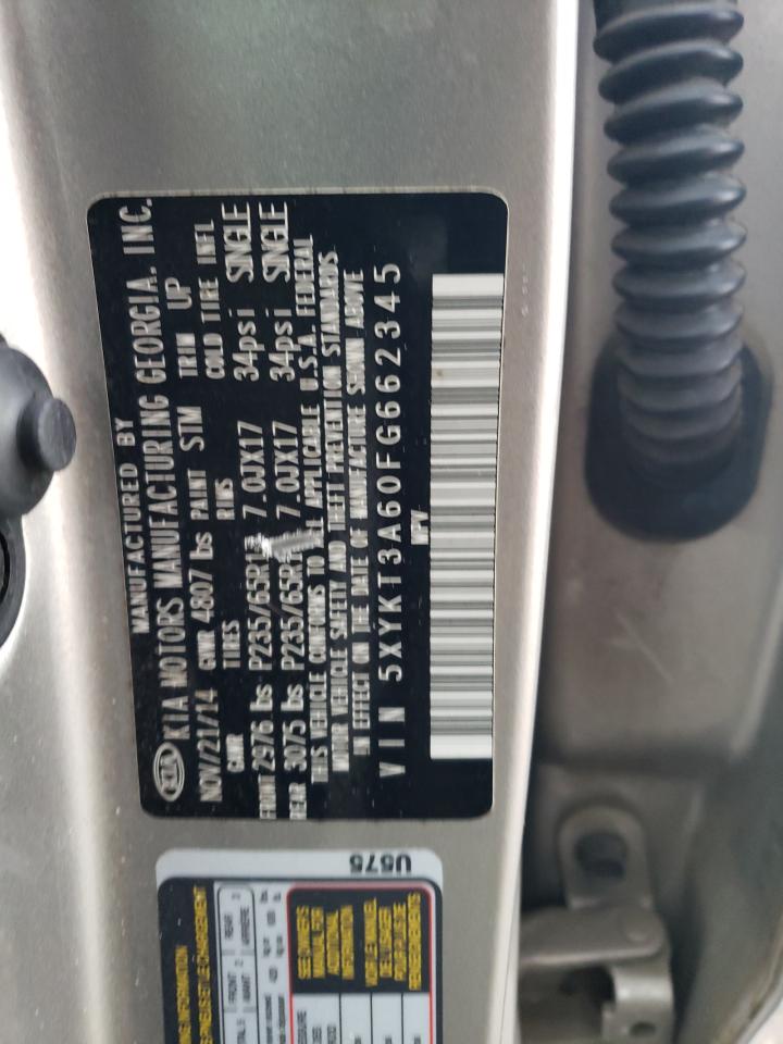 5XYKT3A60FG662345 2015 Kia Sorento Lx