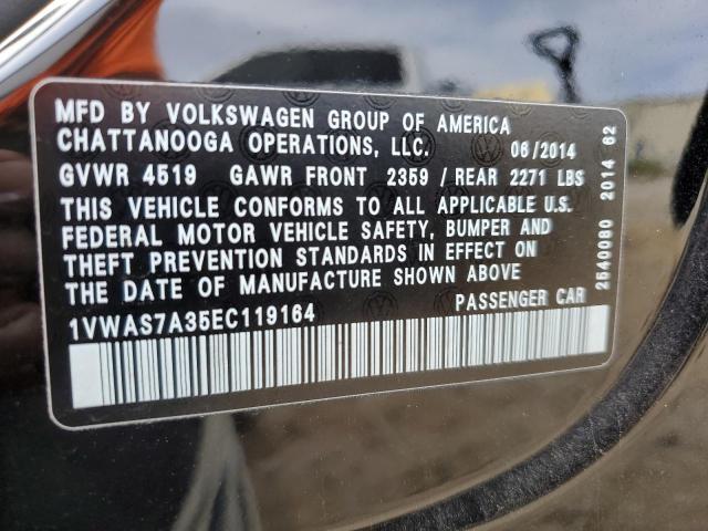 1VWAS7A35EC119164 | 2014 Volkswagen passat s