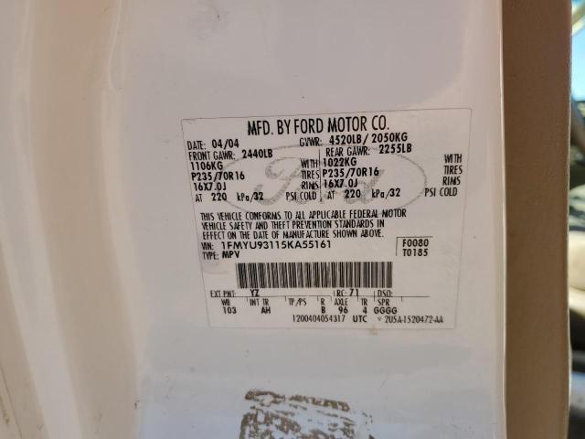 2005 Ford Escape Xlt VIN: 1FMYU93115KA55161 Lot: 48878954