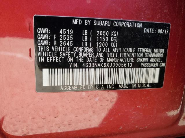 2018 SUBARU LEGACY 2.5 - 4S3BNAK6XJ3005613