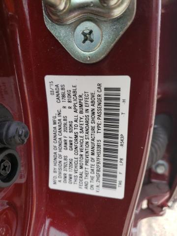 2015 HONDA CIVIC EXL - 2HGFB2F97FH533815