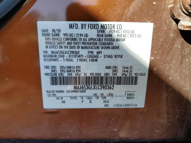 2020 FORD ECOSPORT S - MAJ6S3GLXLC390362