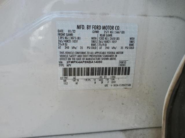 2022 FORD EDGE ST - 2FMPK4AP8NBA14080