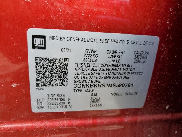 2021 CHEVROLET BLAZER RS - 3GNKBKRS2MS580764