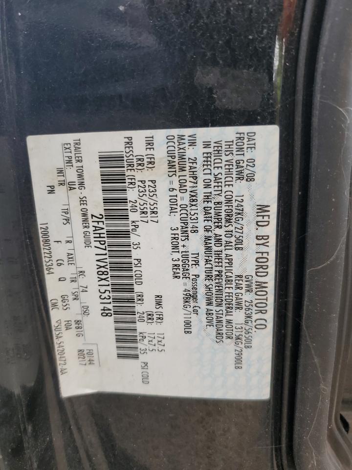 2FAHP71VX8X153148 2008 Ford Crown Victoria Police Interceptor