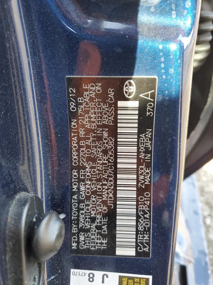 JTDKN3DU7C1605382 2013 Toyota Prius Plug-In