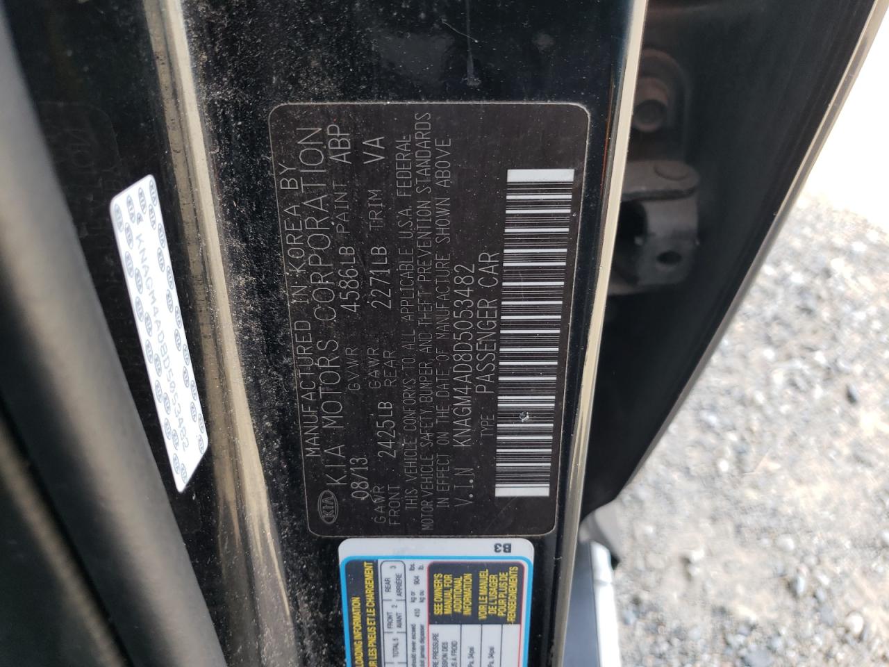 KNAGM4AD8D5053482 2013 Kia Optima Hybrid