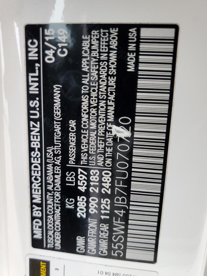 55SWF4JB7FU070720 2015 Mercedes-Benz C 300