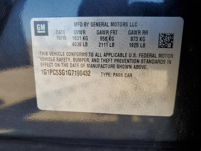 2016 Chevrolet Cruze Limited Ls VIN: 1G1PC5SG1G7190432 Lot: 46210654