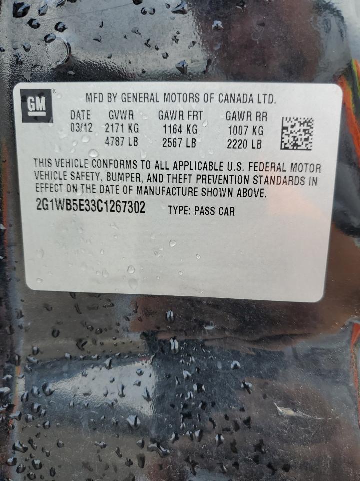 2G1WB5E33C1267302 2012 Chevrolet Impala Lt