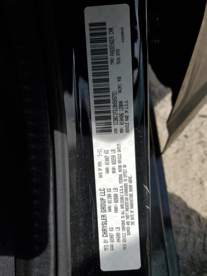 1C3BC1FG1BN503721 2011 Chrysler 200 Touring