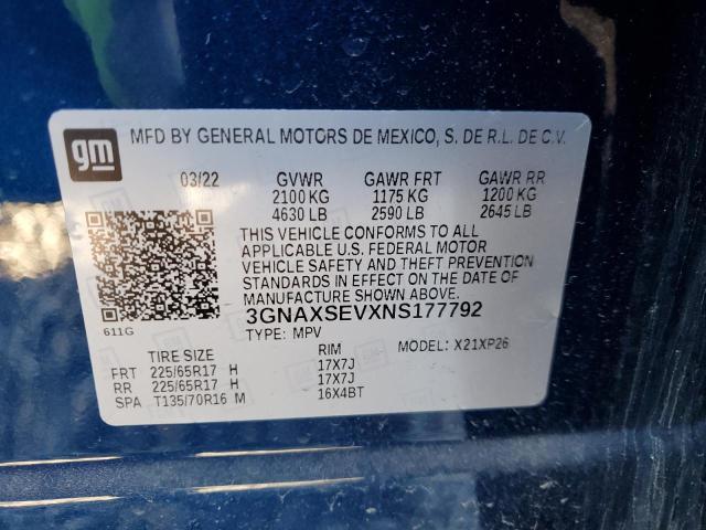 2022 CHEVROLET EQUINOX LS - 3GNAXSEVXNS177792