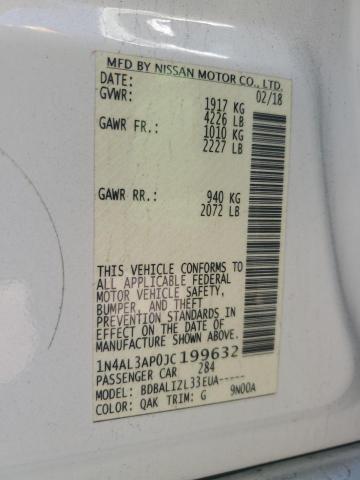 2018 NISSAN ALTIMA 2.5 - 1N4AL3AP0JC199632