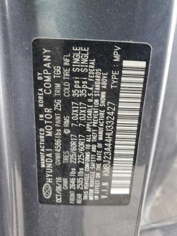 2017 HYUNDAI TUSCON KM8J23A44HU332427