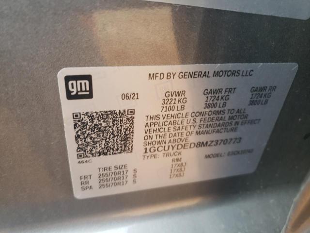 2021 CHEVROLET SILVRDO LT 1GCUYDED8MZ370773