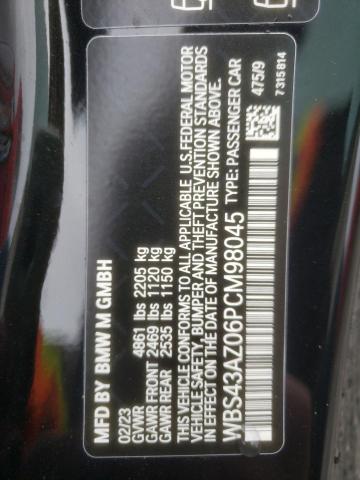2023 BMW M4 COMPETI WBS43AZ06PCM98045