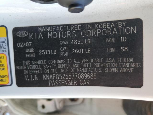 2007 Kia Rondo Base VIN: KNAFG525577089686 Lot: 48444494