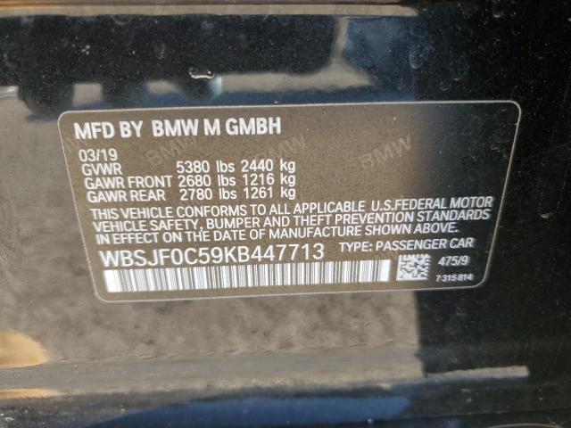 VIN WBSJF0C59KB447713 2019 BMW M5 no.12