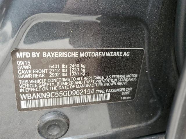 2016 BMW 550 I WBAKN9C55GD962154