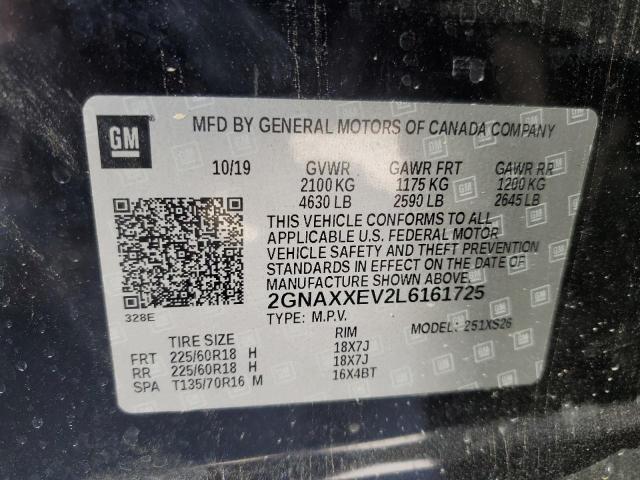 2020 CHEVROLET EQUINOX PR - 2GNAXXEV2L6161725