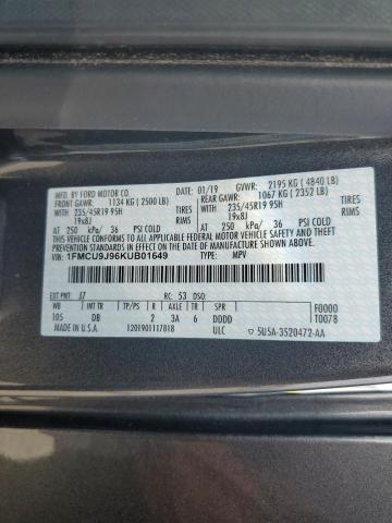 2019 FORD ESCAPE TIT - 1FMCU9J96KUB01649