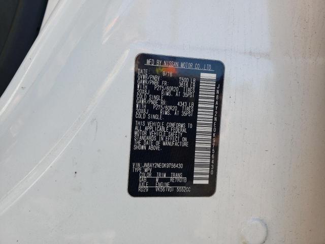 2019 NISSAN ARMADA PLA JN8AY2NE0K9756430