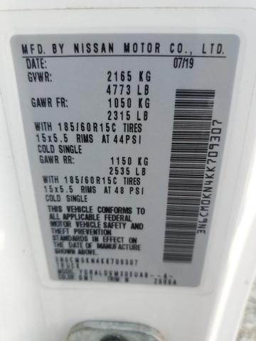 2019 Nissan Nv200 2.5S VIN: 3N6CM0KN4KK709307 Lot: 48998074
