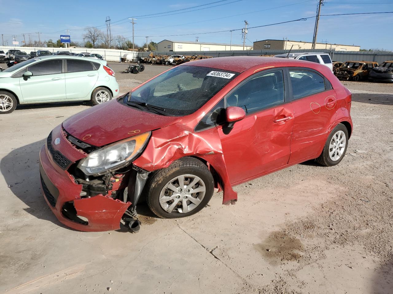 KNADM5A38E6322608 2014 Kia Rio Lx