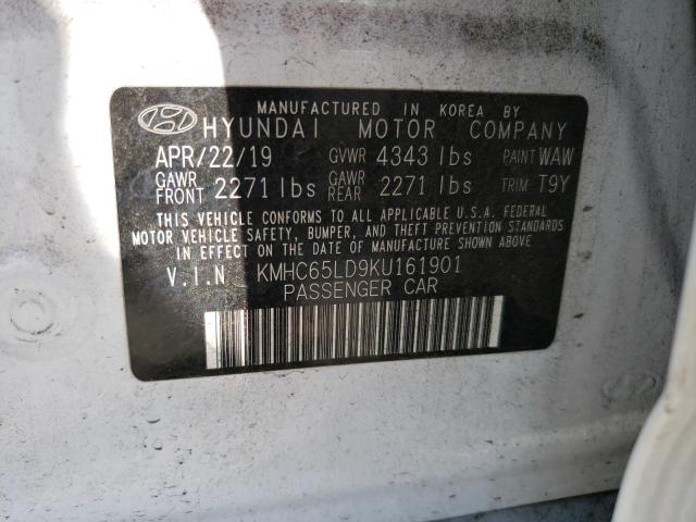 2019 HYUNDAI IONIQ - KMHC65LD9KU161901