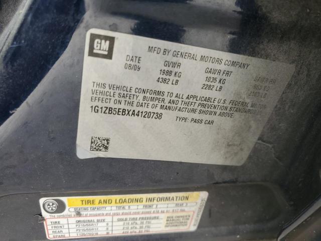 2010 Chevrolet Malibu Ls VIN: 1G1ZB5EBXA4120738 Lot: 46696994