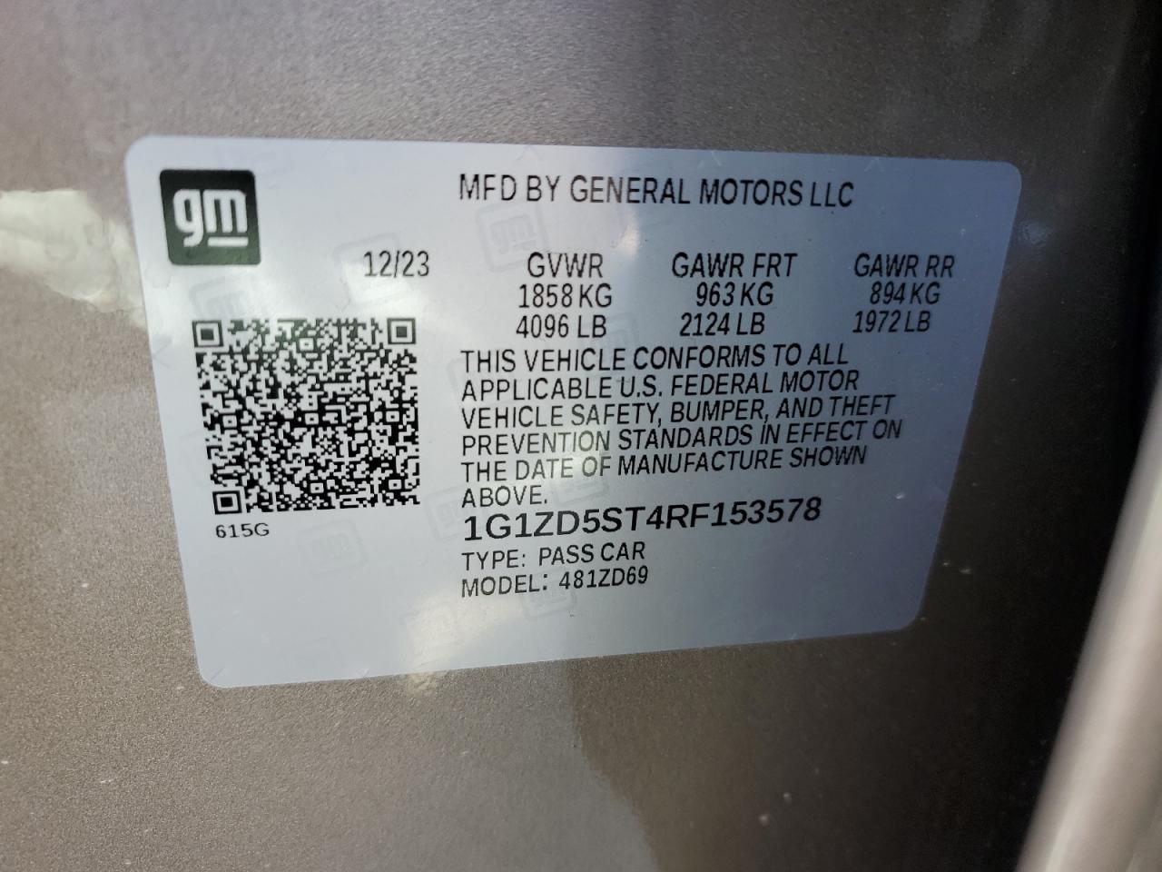 1G1ZD5ST4RF153578 CHEVROLET MALIBU 2024