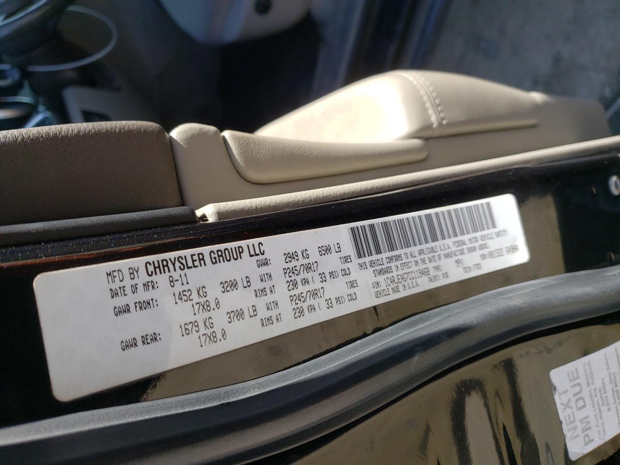 1C4RJEAG7CC119468 2012 Jeep Grand Cherokee Laredo