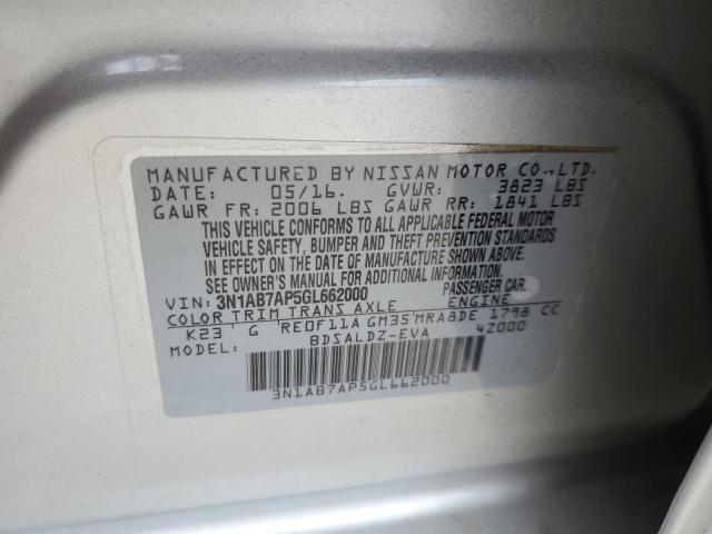 VIN 3N1AB7AP5GL662000 2016 Nissan Sentra, S no.13