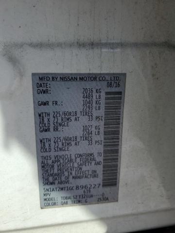 2016 NISSAN ROGUE S - 5N1AT2MT1GC896227