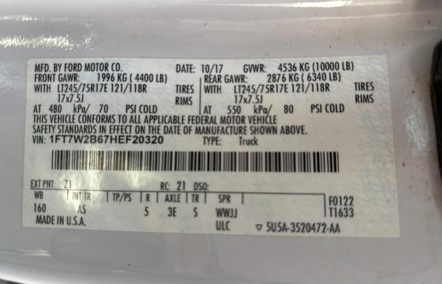 1FT7W2B67HEF20320 2017 Ford F250 Super Duty