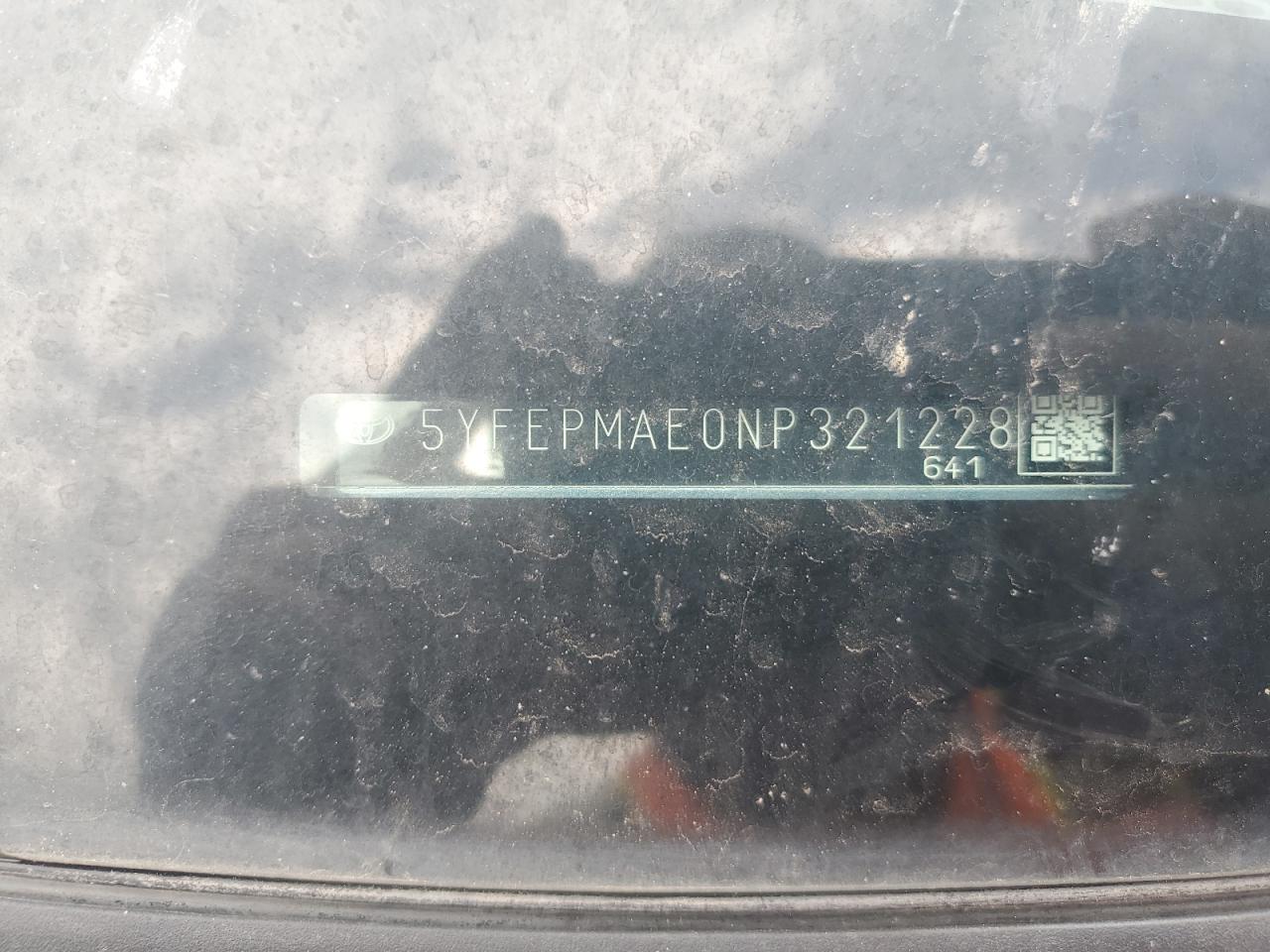 5YFEPMAE0NP321228 2022 Toyota Corolla Le