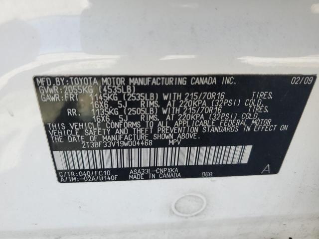 2T3BF33V19W004468 | 2009 Toyota rav4