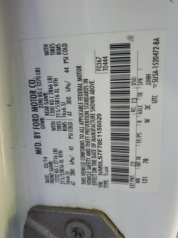 NM0LS7F78E1156029 2014 Ford Transit Connect Xlt