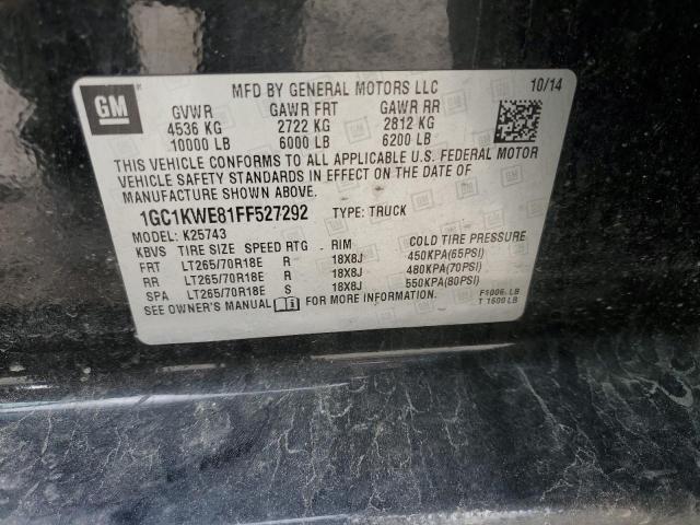 2015 Chevrolet Silverado K2500 Heavy Duty Ltz VIN: 1GC1KWE81FF527292 Lot: 47326294