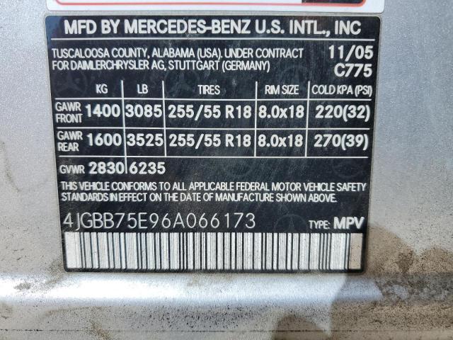 Lot #2457065540 2006 MERCEDES-BENZ ML 500 salvage car