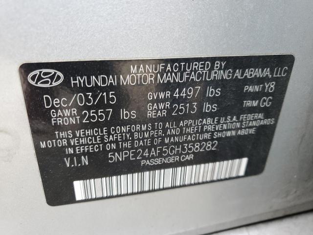 2016 Hyundai Sonata Se VIN: 5NPE24AF5GH358282 Lot: 48228604