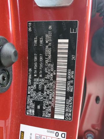 2019 TOYOTA 4RUNNER SR - JTEZU5JR0K5194133