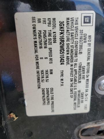 1998 GMC Suburban K1500 VIN: 3GKFK16R2WG510424 Lot: 47036914