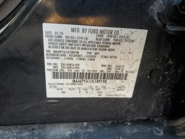 2018 Ford Ecosport S VIN: MAJ6P1SL1JC189198 Lot: 46642784