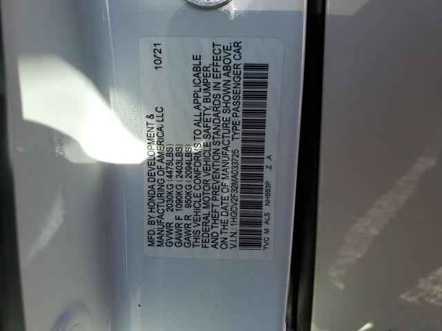 VIN 1HGCV2F32MA033725 2021 HONDA ACCORD no.13