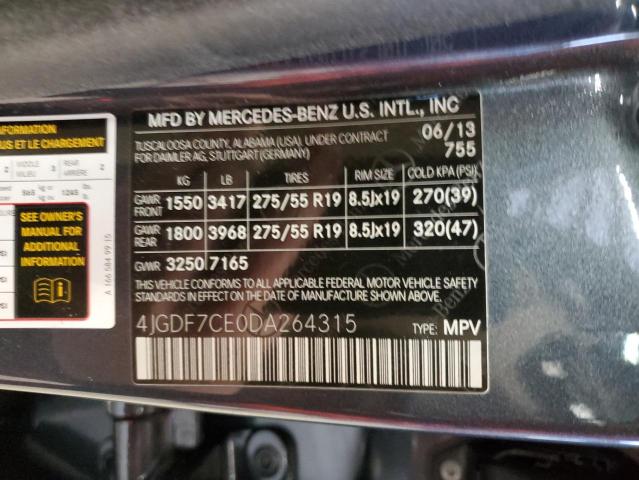 VIN 4JGDF7CE0DA264315 2013 Mercedes-Benz GL-Class, ... no.13